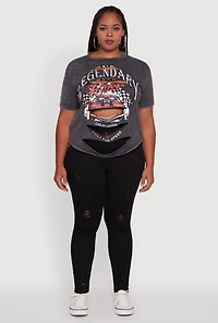 Womens Plus Size Legendary Rider California Graphic T-Shirt, Grey, Size 2X