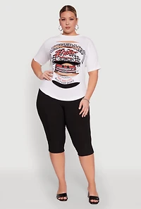 Womens Plus Size Legendary Rider California Graphic T-Shirt, White, Size 3X