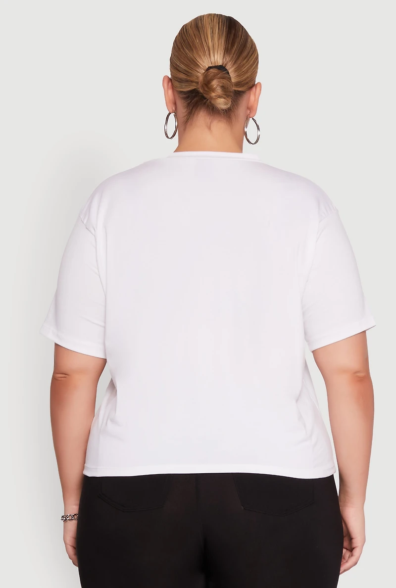 Womens Plus Size Legendary Rider California Graphic T-Shirt, White, Size 3X