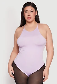 Womens Plus Size Daisy Cami Bodysuit, Purple, Size 2X