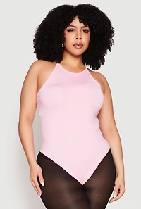 Womens Plus Size Daisy Cami Bodysuit, Pink, Size 3X