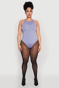 Womens Plus Daisy Cami Bodysuit, Purple,