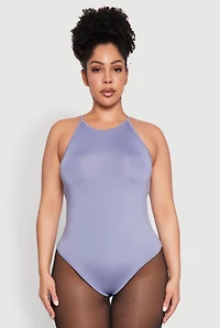 Womens Plus Daisy Cami Bodysuit, Purple,