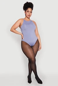 Womens Plus Daisy Cami Bodysuit, Purple,