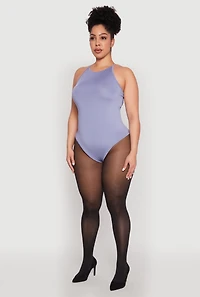 Womens Plus Daisy Cami Bodysuit, Purple,