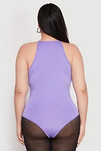 Womens Plus Size Daisy Cami Bodysuit, Purple, Size 1X