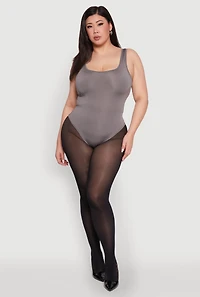 Womens Plus Daisy Sleeveless Bodysuit,