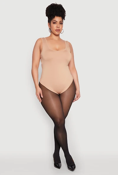 Womens Plus Daisy Sleeveless Bodysuit, 3X