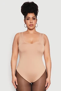 Womens Plus Daisy Sleeveless Bodysuit, 3X
