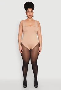 Womens Plus Daisy Sleeveless Bodysuit, 3X
