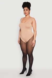 Womens Plus Daisy Sleeveless Bodysuit, 3X