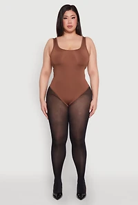 Womens Plus Daisy Sleeveless Bodysuit, 2X