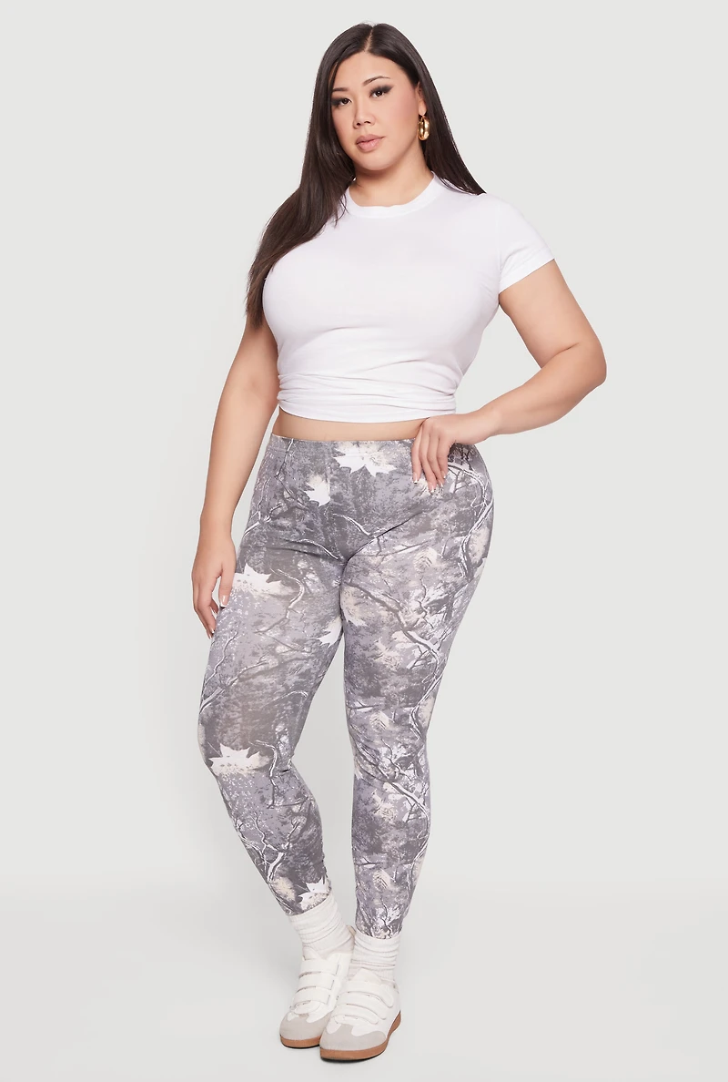 Plus Hunter Camo High Waisted Leggings