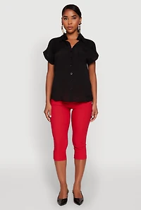 Fixed Cuff Button Front Shirt