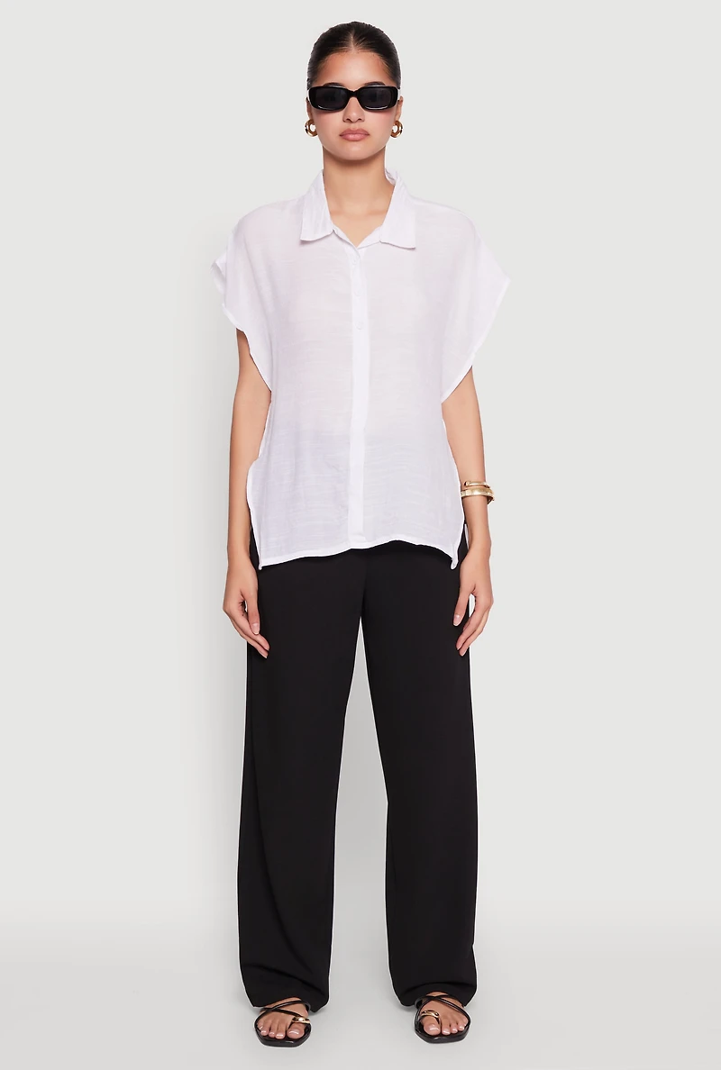 Side Tie Dolman Sleeve Top