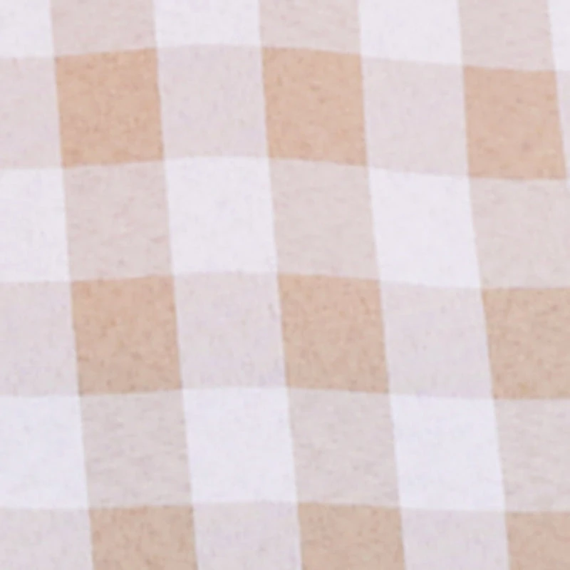 Gingham Cap Sleeve Open Tie Back Tunic Top