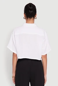 Womens Cargo Pocket Crop Top, Multi, Size XL