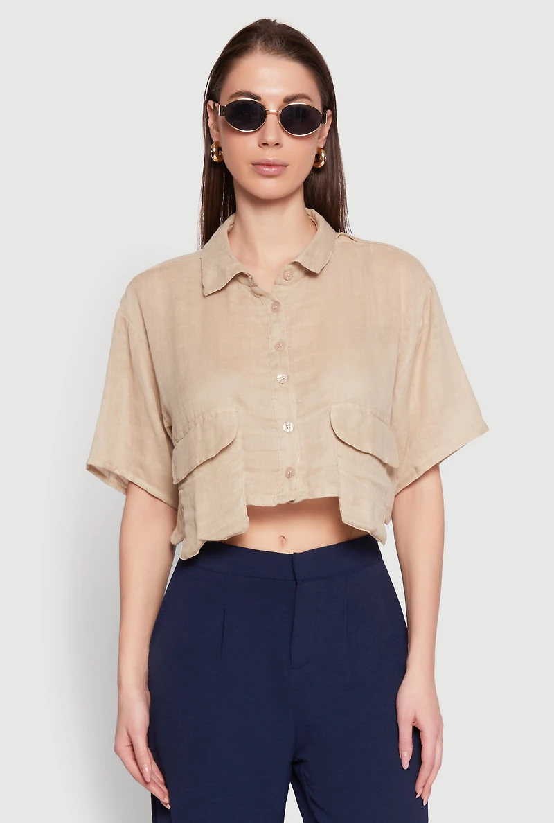 Cargo Pocket Crop Top