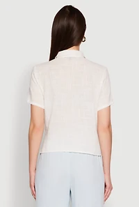 Ambiance Cotton Short Sleeve Boxy Shirt