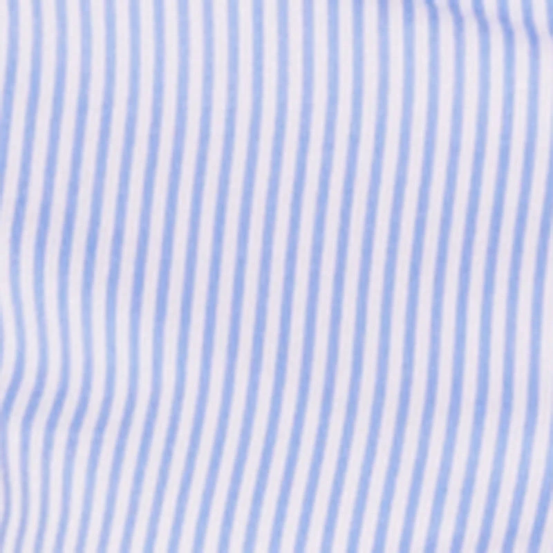 Pinstripe Long Sleeve Button Front Shirt