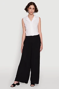 Trendy Button Front Cropped Blazer Vest