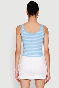 Womens Basic Striped Tank Top,