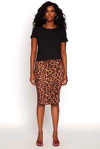 Side Slit High Low Hem Tee