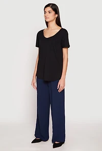 Scoop Neck Pocket T Shirt