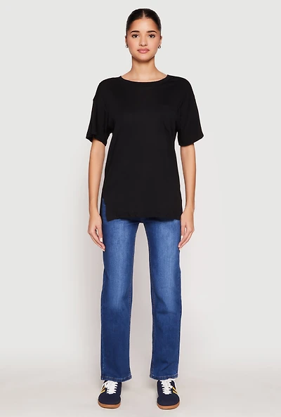 Womens Side Slit Pocket T Shirt,