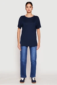 Womens Side Slit Pocket T Shirt,