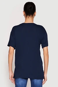 Womens Side Slit Pocket T Shirt,