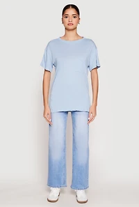 Womens Side Slit Pocket T Shirt,