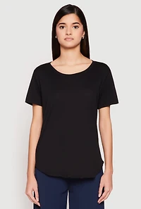 Womens Short Sleeve Oversized T Shirt, Black, Size S