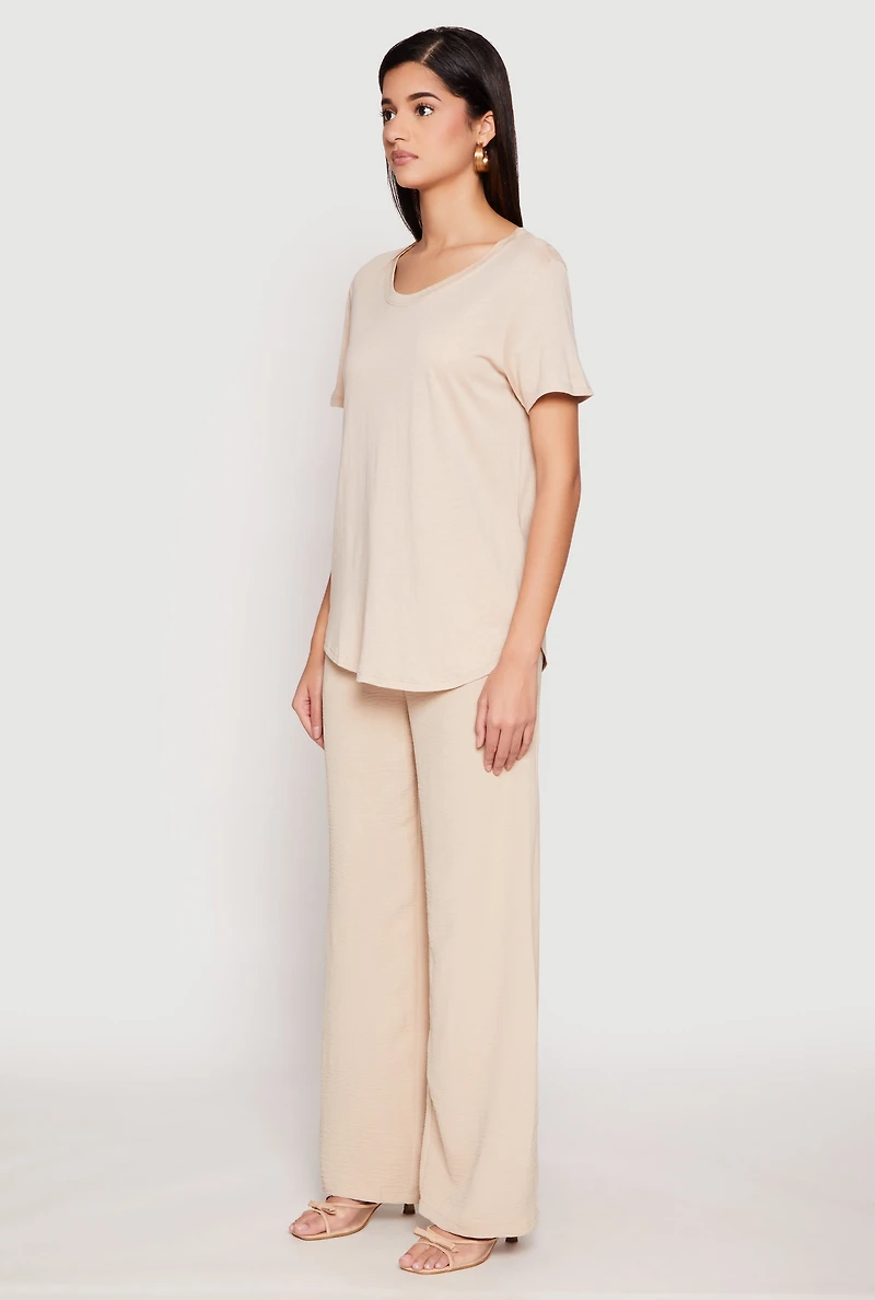 Womens Short Sleeve Oversized T Shirt, S