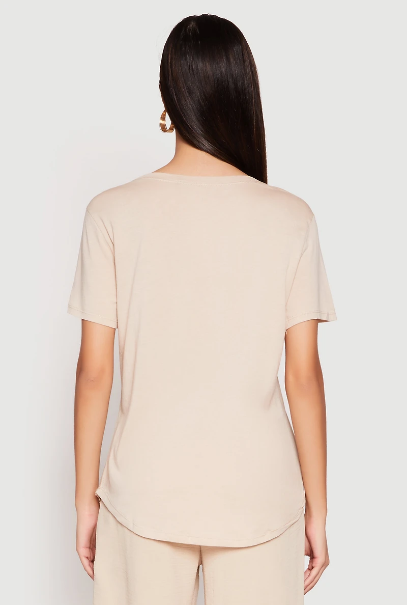 Womens Short Sleeve Oversized T Shirt, S