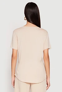 Womens Short Sleeve Oversized T Shirt, S