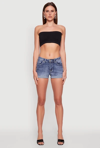 Womens Trendy Seamless Ruched Front Bandeau, S-M
