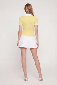 Graphic Short Sleeve Polo Top