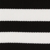 Ribbed Knit Striped Button Front Halter Top