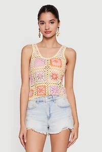 Geometric Crochet Tank Top