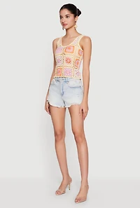 Geometric Crochet Tank Top