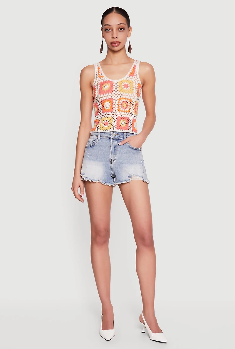 Geometric Crochet Tank Top
