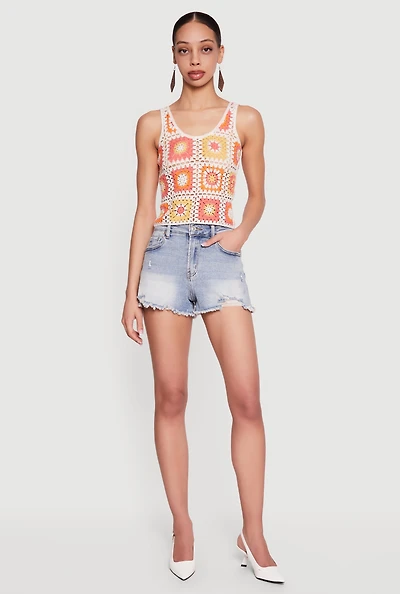 Geometric Crochet Tank Top