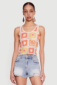 Geometric Crochet Tank Top