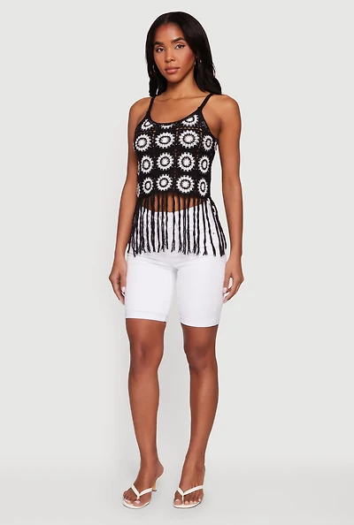 Geometric Crochet Fringe Cami