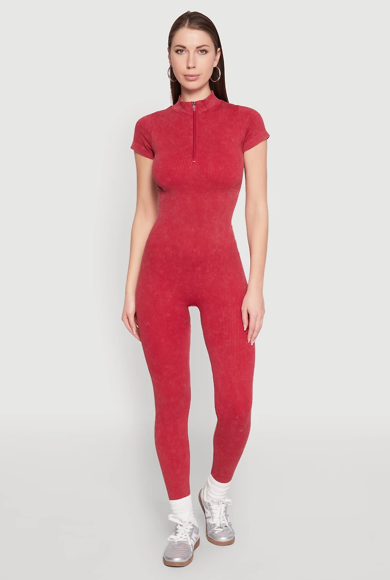 Seamless Half Zip Catsuit