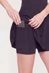 Scoop Neck Tennis Dress with Pocket Shorts