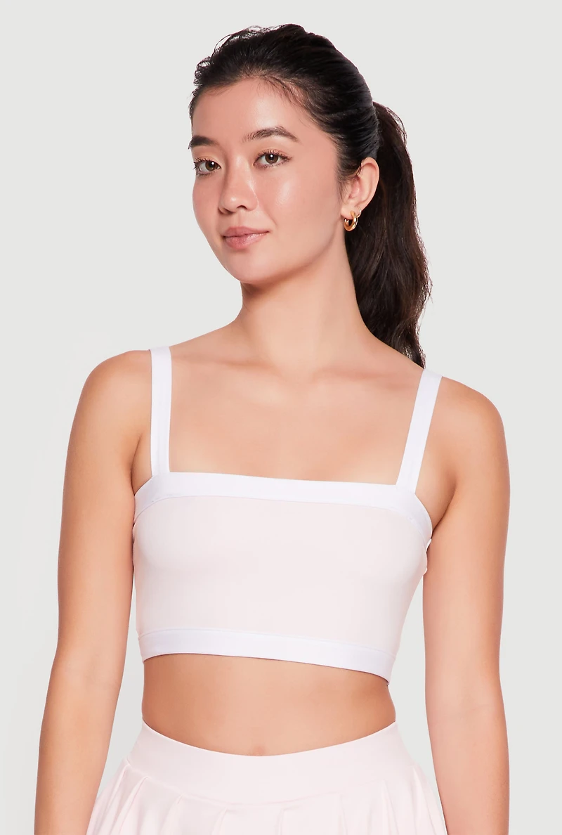 Contrast Trim Crop Top