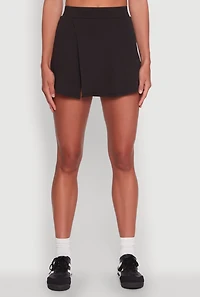 Womens High Waisted Tennis Skirt, Black,