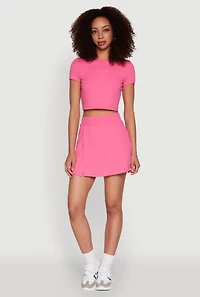 Womens High Waisted Tennis Skirt,